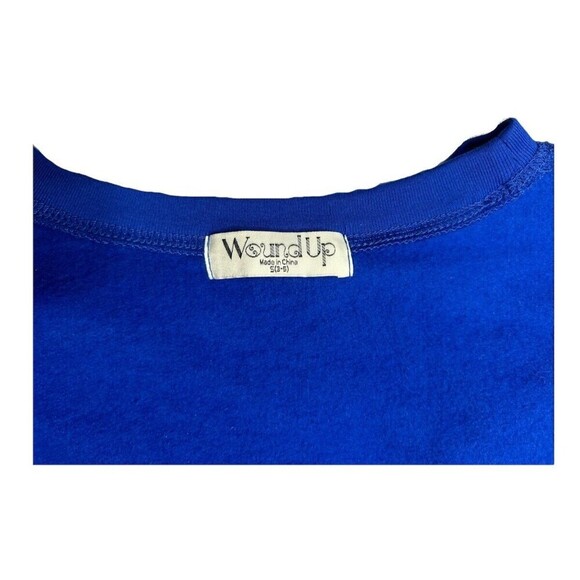 Wound Up S Blue Graphic Sweatshirt Busy Doing Nothing Cotton Blend Pullover Top - Picture 9 of 11